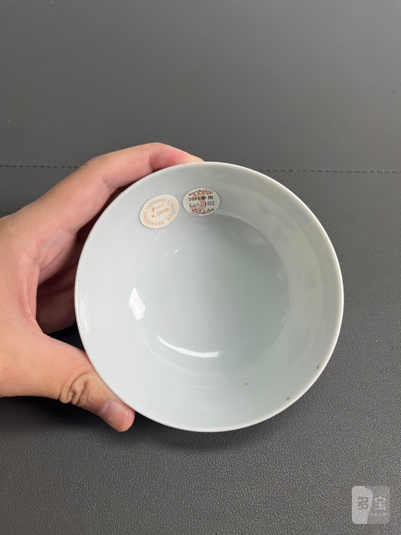 清光绪  粉彩折枝花卉纹碗 - 图9